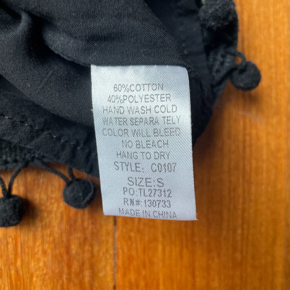 Umgee Sz S Black Floral Embroidered Mini Skirt - Picture 7 of 7